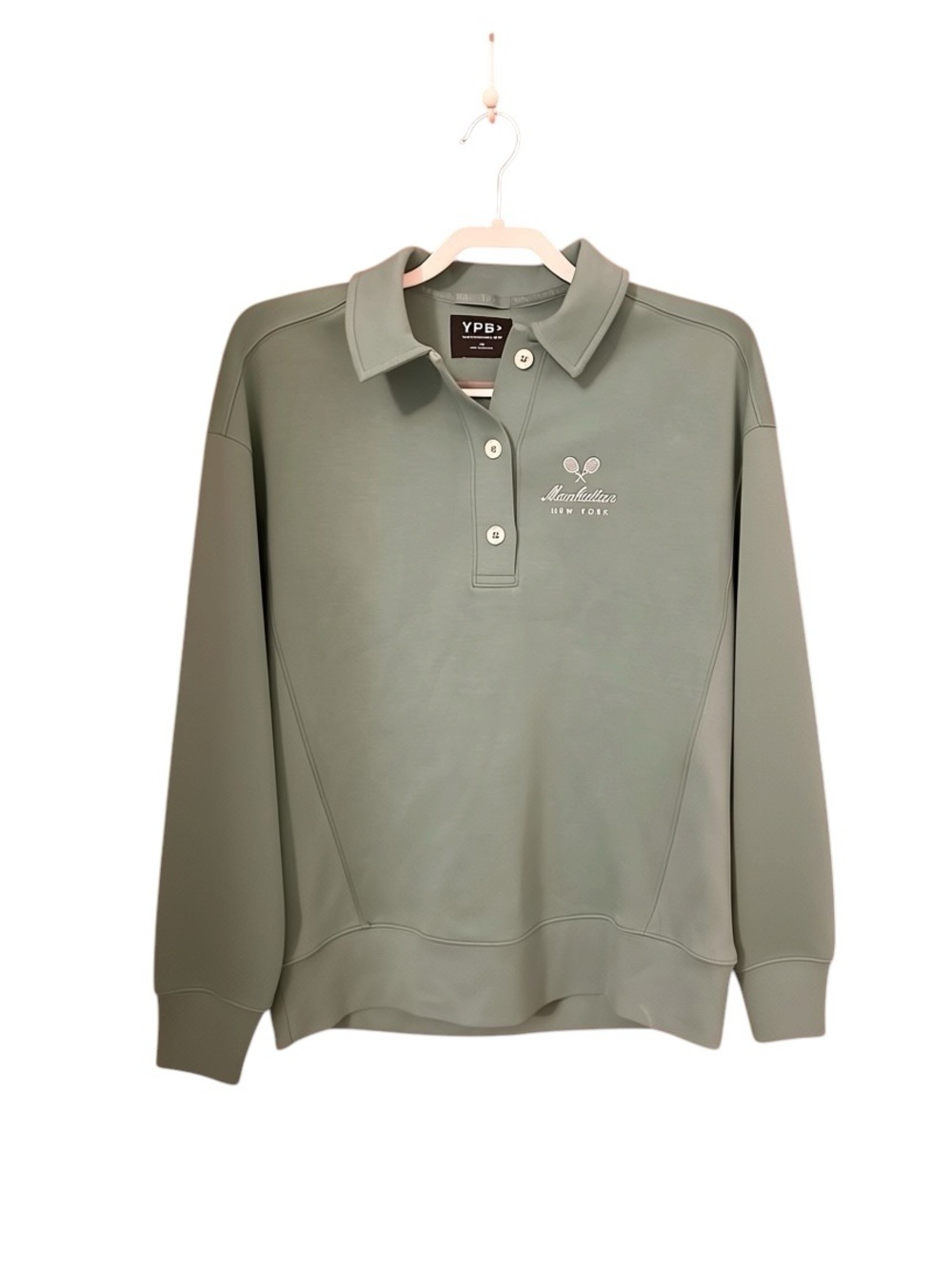 Abercrombie & Fitch YPB polo sweatshirt Manhattan NY tennis logo XS